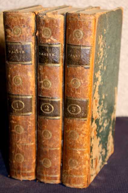 3 TOMES DE L'OUVRAGE TACITE PAR M. DUREAU DE LAMALLE, PARIS, 1790, THEOPHILE BARROIS EDITEUR.