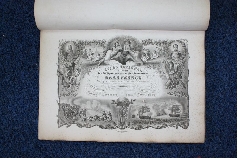 ATLAS NATIONAL ILLUSTRE DES 86 DEPARTEMENTS  ET DES POSSESSIONS DE LA FRANCE. PARIS 1856.