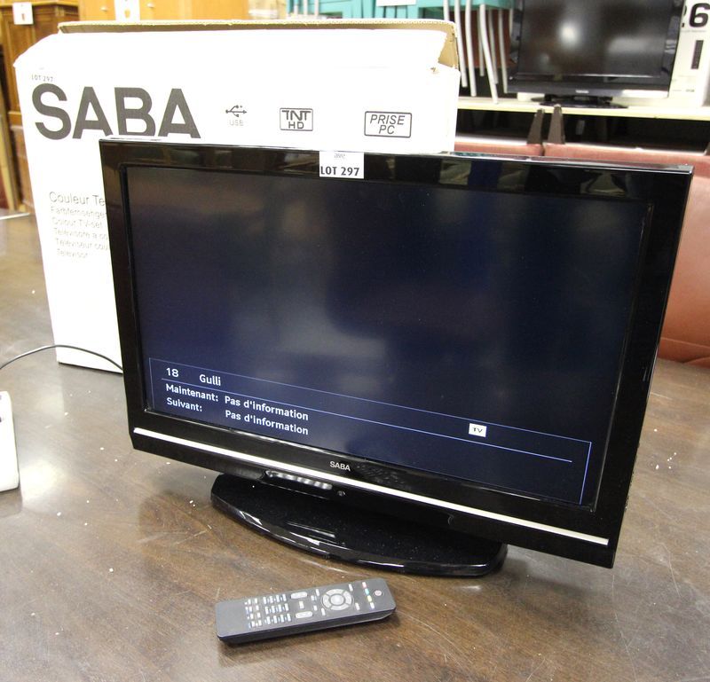 TV SABA LCD 66 CM. MODELE L26V884 26 POUCES TELECOMMANDE ET CARTON D ORIGINE.