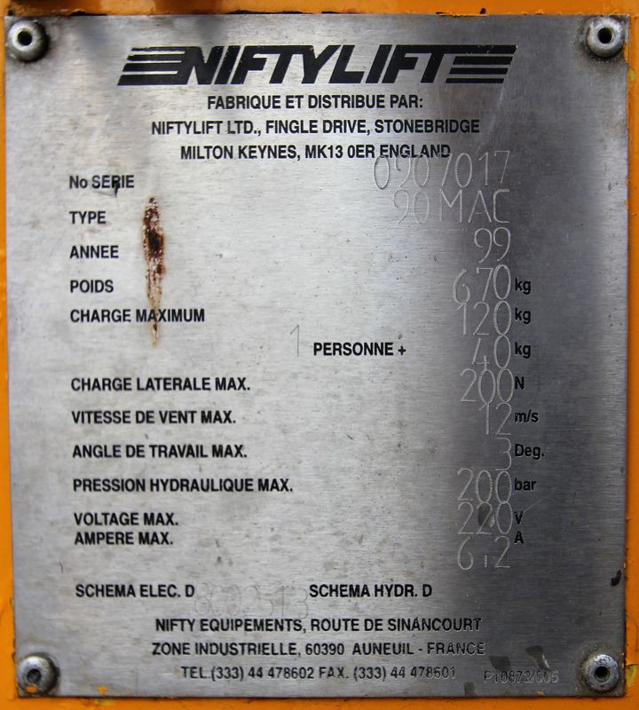 NACELLE TRACTABLE NIFTYLIFT 90 MAC 