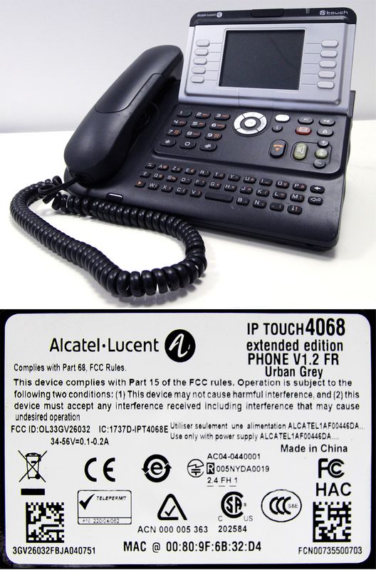 LOT 13. 72 UNITES. TELEPHONES IP DE MARQUE ALCATEL-LUCENT MODELE 4068 EXTENDED EDITION.