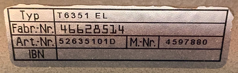 SECHE LINGE PROFESSIONNEL DE MARQUE MIELE MODELE T6351EL. 140 X 90 X 105 CM.
