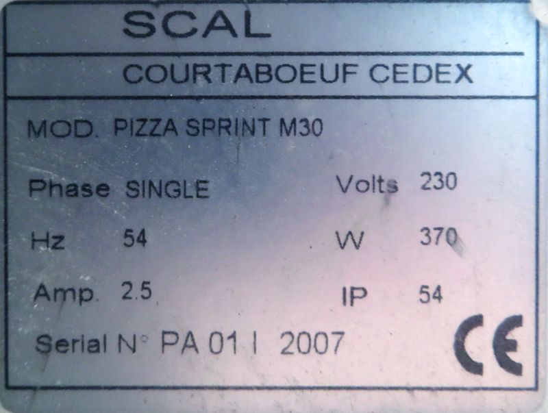 FORMEUSE A PIZZA DE MARQUE SCAL MODELE PIZZA SPRINT M30. (ACCIDENTS)