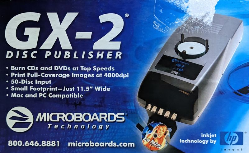 IMPRIMANTE A CD DE MARQUE MICROBOARDS TECHNOLOGIY MODELE GX-2 DIC PUBLISHER. BAT.N