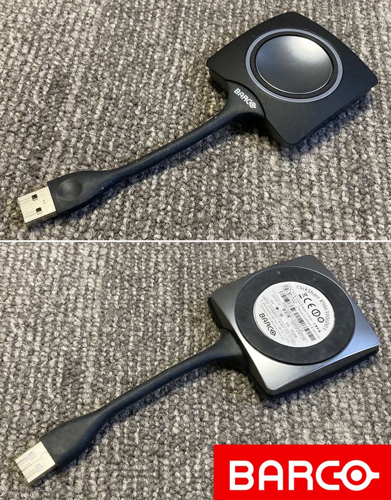 2 UNITES: CONNECTEURS NUMERIQUES USB DE MARQUE BARCO MODELE CLICKSHARE R9861500D01.